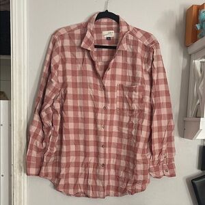 Pink Checkered Button Down Shirt